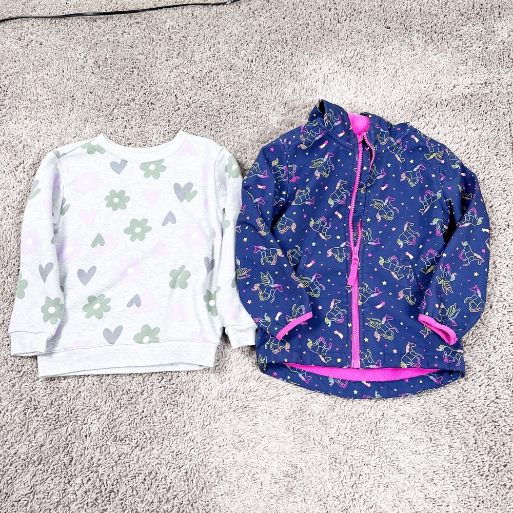 Toddler Girl Sweatshirt and Jacket Lot Sz 4T
